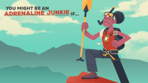 Adrenaline Junkie - the start of a souvenir series in geocaching